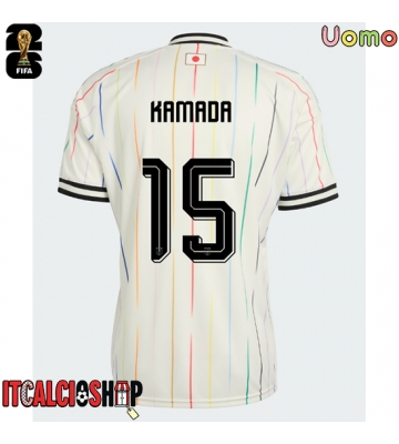 Giappone Daichi Kamada #15 Seconda Maglia Mondiali 2026 Manica Corta